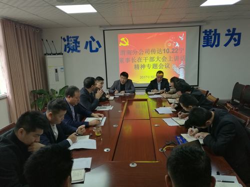 渭南分公司認(rèn)真學(xué)習(xí)貫徹建設(shè)集團(tuán)干部大會精神