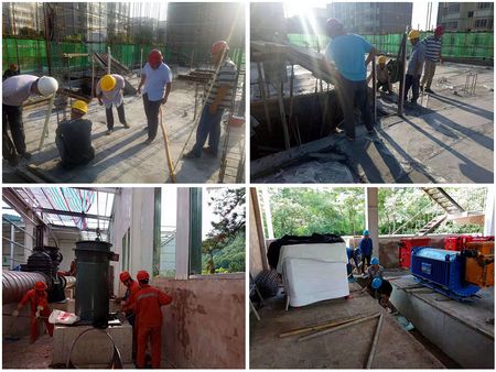 陜煤建設天工公司施工現(xiàn)場烈日下的“剪影”