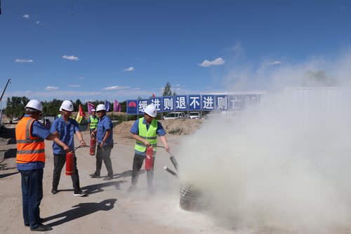 陜煤建設路橋分公司各項目部開展應急演練