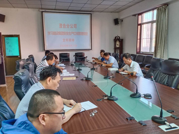 陜煤建設(shè)澄合分公司深入學(xué)習(xí)貫徹《安全生產(chǎn)紅線(xiàn)管理規(guī)定》