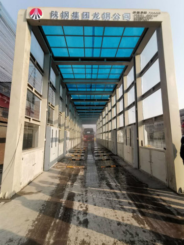 漢中分公司承建的陜鋼集團(tuán)龍鋼公司14#料場(chǎng)車(chē)輛清洗裝置投入使用
