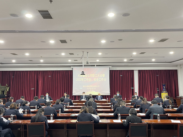 建設集團大秦置業(yè)公司召開職工大會暨2022年工作會、安全會