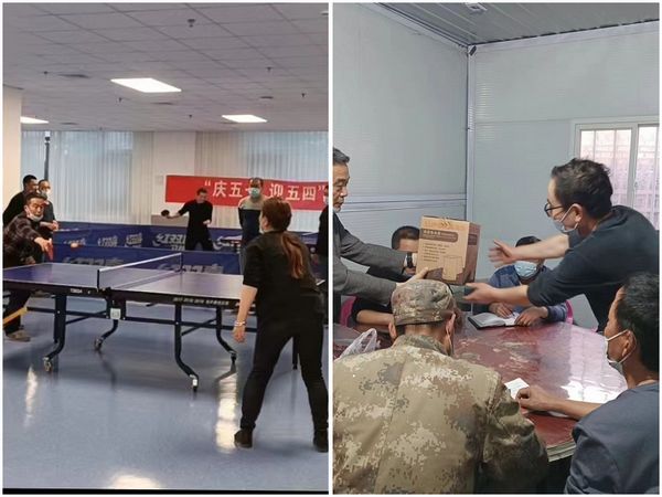 陜煤建設(shè)天工公司土建二部開展“慶五一，迎五四”乒乓球比賽主題黨日活動