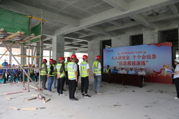 陜煤建設咸陽分公司組織開展高處墜落應急救援演練